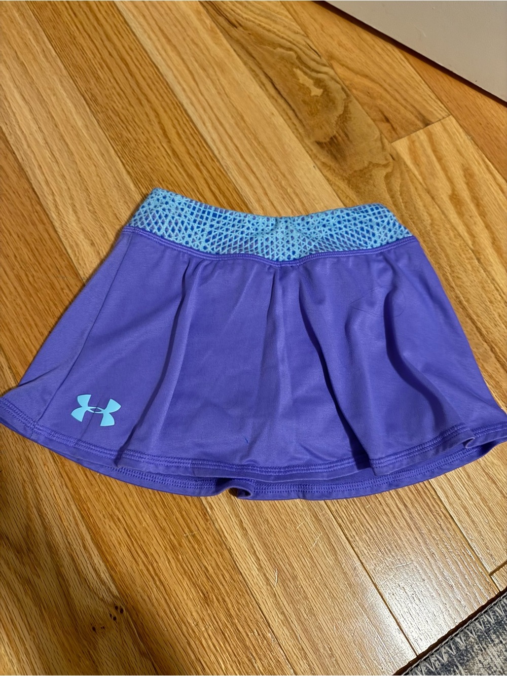 Under Armour Girls' Purple Skort with Light Blue Waistband